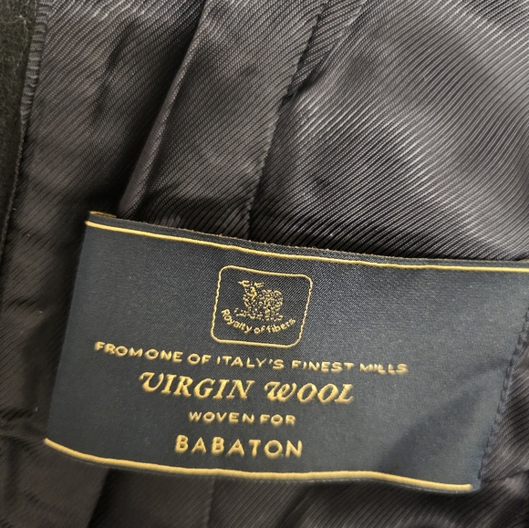 Babaton Conner Coat Wool Funnel Neck Midi Coat Navy - Picture 9 of 10